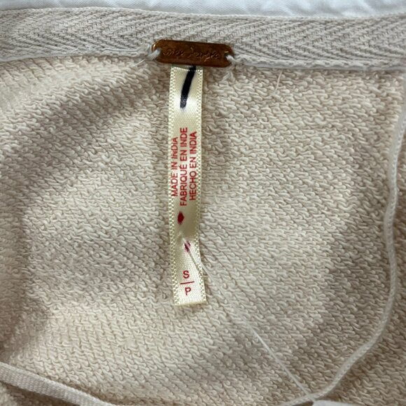 Free People Blair Oversized Sweatshirt Dress, New, Oatmeal Combo, Small - Picture 7 of 7